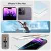 Collage of product images and marketing material for an iPhone 14 Pro Max screen protector. Produktbild-Vorschau