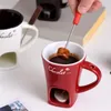 Čokoládový tavicí hrnek Fondue Keramický ohřívač másla Náhled obrázku produktu 8