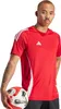 A man wearing a red Adidas soccer jersey and holding a soccer ball. Anteprima dell’immagine prodotto