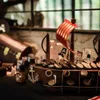 Piratenboot-taartstandaard, goud, 46,5 x 40 x 20 cm, Productafbeelding-voorbeeld 2