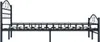 vidaXL Cadre de lit noir acier 120x200 cm Voir les images du produit 8