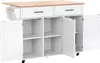 Esstischwagen Weiß 129x46(71)x91,5 cm mit Klapptischplatte, Produktbild-Vorschau 13