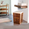 WENKO Wäschetruhe mit Sitzpolster Mod. Fondi, aus massivem Produktbild-Vorschau 2