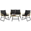Yaheetech 4-tlg. Gartenmöbel-Set aus Polyrattan, 2-Sitzer & Produktbild-Vorschau 9