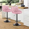 4er Set Barhocker aus Samt Bistrohocker drehbar Produktbild-Vorschau 4