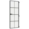 vidaXL Drzwi wewnętrzne slim czarne 76x201,5 cm szkło Podgląd zdjęcia produktu 4