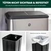 eluno Abfalleimer, Treteimer - 2 Fächern mit je 15 Liter Produktbild-Vorschau 6