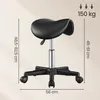 SONGMICS Sattelhocker, Ergonomischer Rollhocker aus Produktbild-Vorschau 8