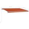 vidaXL Store manuel rétractable avec LED 450x300 cm Orange Voir les images du produit 7