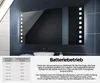 Batteriebetriebener LED Spiegel 190x70 cm - Badspiegel mit Produktbild-Vorschau 2