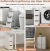COSWTAY Úzka úložná skriňa pre malé priestory, pojazdná Náhľad obrázku produktu 8