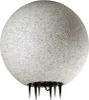 A close-up, studio shot of a spherical lamp with a speckled gray exterior and black spiked feet. Náhled obrázku produktu