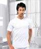 2 Stück Herren T-Shirt V-Ausschnitt Kurzarm Einfarbig Uni Produktbild-Vorschau 2