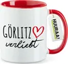 Huuraa Kaffeetasse Görlitz verliebt 330ml Rot Keramik Produktbild-Vorschau 1