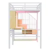 Merax Etagenbett Hochbett 90×200 cm mit Schreibtisch, Produktbild-Vorschau 6