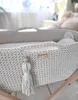 BOHO Handgefertigter Babykorb mit Ständer - Creme Produktbild-Vorschau 7