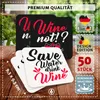 50 Bierdeckel Sprüche Wein, Party Deko, Schwarz-Weiß Produktbild-Vorschau 2