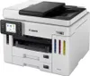 A white Canon MAXIFY GX7140 printer is shown from a three-quarter front angle against a white background. Produktbild-Vorschau