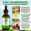 Haaröl 3-in-1 Rosmarinöl Rizinusöl Batanaöl Ätherisches Öl Produktbild-Vorschau 3