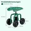 COSTWAY Siège à roulettes, pivotant à 360°, réglable en Voir les images du produit 3