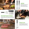 A collage of images showcasing various BBQ grill tools and their uses. Voir les images du produit