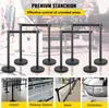 8 x zábranové stĺpiky zo železa a ocele, plastové stĺpiky s Náhľad obrázku produktu 2