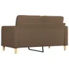 2-Sitzer-Sofa Braun 140 cm Stoff Produktbild-Vorschau 5