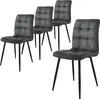 ML-Design sada 4 jídelních židlí s opěradlem, antracitová, Náhled obrázku produktu 1