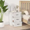 vidaXL Noční stolek bílý 50x36x60 cm Dřevěný materiál Náhled obrázku produktu 1