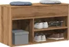 vidaXL Lavica na topánky Artisan dub 80x30x45 cm Materiál Náhľad obrázku produktu 2