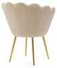 Beiger SHELL GOLD-Sessel mit goldfarbener Polsterung und Produktbild-Vorschau 11