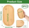 8 oválných bambusových podnosů – 19,5 x 9,5 x 1 cm – na Náhled obrázku produktu 2