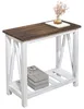 Omgoods - Houten Farmhouse Bijzettafel met Opbergruimte Productafbeelding-voorbeeld 1