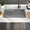 vidaXL Handgemachte Einbauspüle Edelstahl Produktbild-Vorschau 3