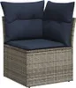 vidaXL 8-teiliges Gartensofa-Set mit Kissen, grau, Produktbild-Vorschau 5