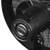 A close-up view of the control knob and ventilation slots on a black fan motor housing. Voir les images du produit
