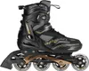 A black and gold inline skate is shown against a white background. Náhľad obrázku produktu