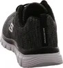 A close-up rear view of a black and gray Skechers shoe. Anteprima dell’immagine prodotto