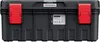 A black tool box with red latches. Anteprima dell’immagine prodotto