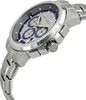 A close-up, angled view of a silver Maserati watch with a gray dial and blue accents. Anteprima dell’immagine prodotto