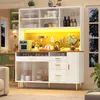 Flieks Küche Hochschrank mit Led, Küchenbuffet Produktbild-Vorschau 3