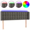 The Living Store LED Kopfteil Dunkelgrau 147x16x78/88 cm Produktbild-Vorschau 2