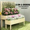 Hochbeet mit Rankgitter 2-stufig erhöhter Blumenkasten mit Produktbild-Vorschau 4