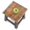 Fusshocker PALO | 27x26cm (HxB), rustikaler Holzhocker Produktbild-Vorschau 4