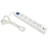 3m Steckdosenleiste weiß 5 fach mit USB-A + USB-C Produktbild-Vorschau 1