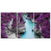 Triptychon auf leinwand lila landschaften 120x80 cm Feeby Produktbild-Vorschau 3