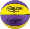 Midwest Basketball žlutá fialová velikost 5 gumový míč pro Náhled obrázku produktu 2