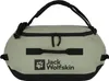 A light green duffel bag with black accents and handles, featuring the Jack Wolfskin logo. Produktbild-Vorschau