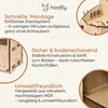 A marketing image showcasing features of a wooden hobby horse stall. Anteprima dell’immagine prodotto