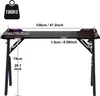 LZQ Gaming Tisch LED 120cm x 60cm, Gamer Schreibtisch Produktbild-Vorschau 7